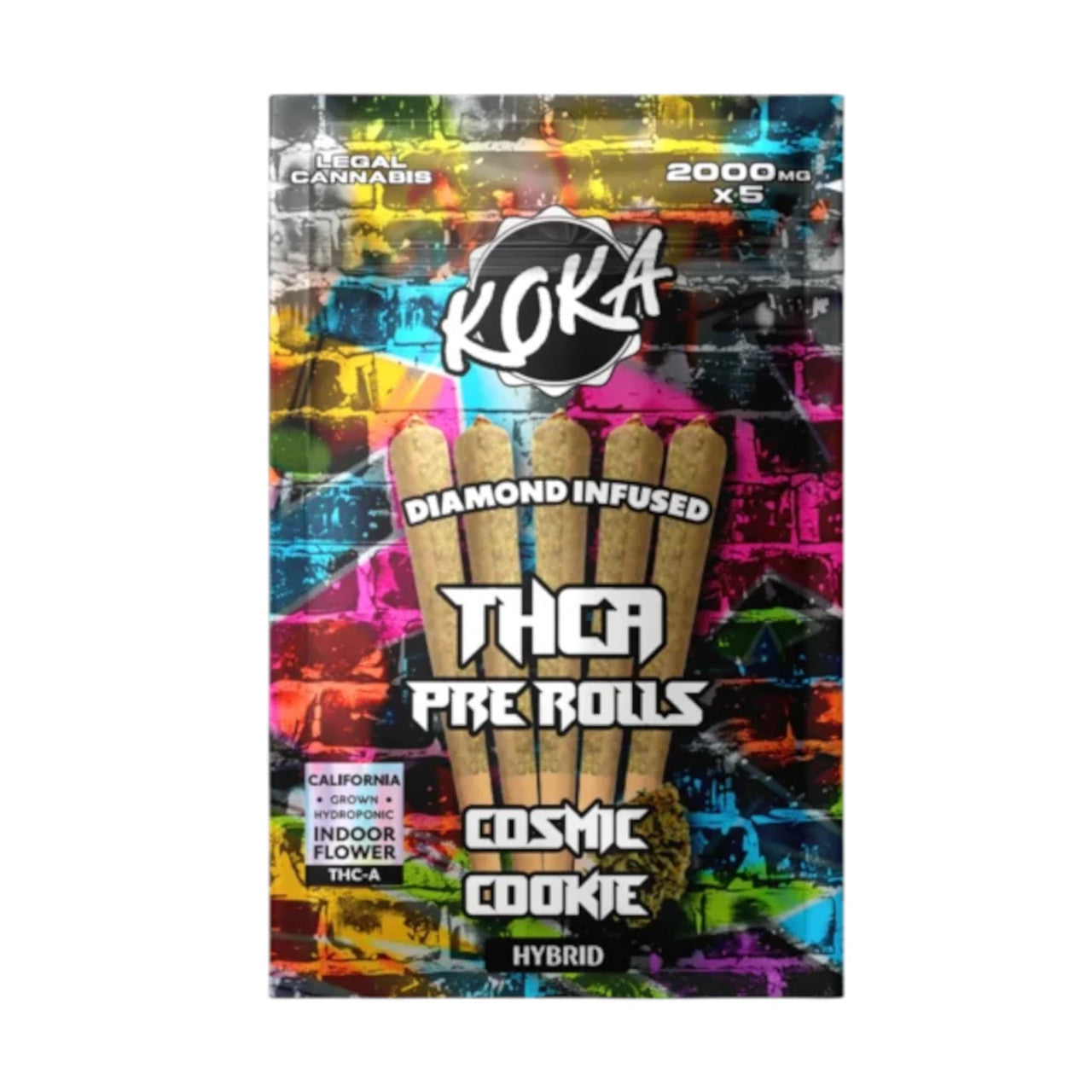 Koka 2000mg THCA Diamond Infused 2g Pre-Rolls (5 Pre-Rolls Per Pack)