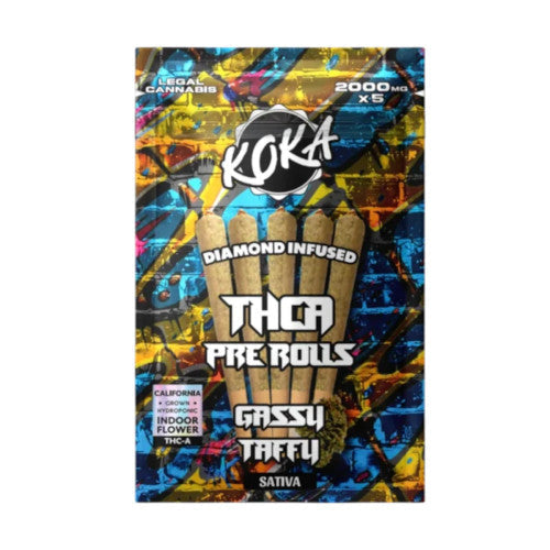 Koka 2000mg THCA Diamond Infused 2g Pre-Rolls (5 Pre-Rolls Per Pack)