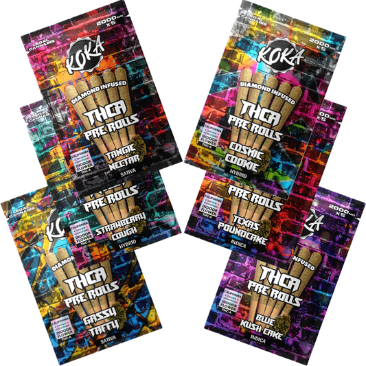 Koka 2000mg THCA Diamond Infused 2g Pre-Rolls (5 Pre-Rolls Per Pack)